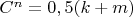 $C^n=0,5(k+m)$