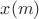 $x(m)$