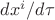 $dx^i/d\tau$