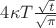 $4\kappa T \frac {\sqrt t} {\sqrt \pi}$