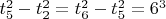 $t_5^2-t_2^2=t_6^2-t_5^2=6^3$