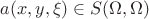 $a(x,y,\xi) \in S(\Omega, \Omega)$