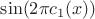$\sin (2\pi c_1( x))$