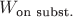 $W_{\text{on subst.}}$