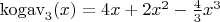 $\operatorname{kogav}_3(x)=4x+2x^2-\frac43x^3$