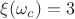 $\xi(\omega_c)=3$