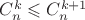$C_n^k\leqslant C_n^{k+1}$