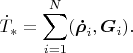 $$\dot T_*=\sum_{i=1}^N(\boldsymbol{\dot \rho}_i,\boldsymbol G_i).$$