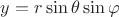 $y=r\sin\theta\sin\varphi$