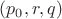 $(p_0,r,q)$