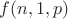$f(n,1,p)$
