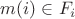 $m(i) \in F_i$