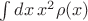 $\int dx\,x^2\rho(x)$