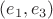 $(e_1,e_3)$