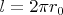 $l=2\pi r_0$