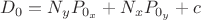 $D_0 = N_yP_{0_x} + N_xP_{0_y} + c$