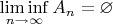 $\liminf\limits_{n\to\infty}A_n=\varnothing$
