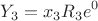 $$Y_3=x_3R_3e^0