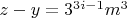 $z-y=3^{3i-1}m^3$