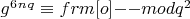 $g^6^ n^q\equiv\1 mod q^2$