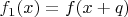 $f_1(x)=f(x+q)$