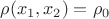 $\rho(x_1,x_2)=\rho_0$ $\rho(x_1,x_2)=\rho_0$