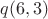 $q(6,3)$