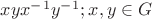$xyx^-^1y^-^1; x,y \in G$