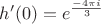 $h'(0)=e^\frac{-4\pi i}{3}$