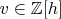 $v \in \mathbb{Z}[h]$