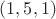 $(1, 5, 1)$