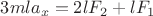 $3mla_x=2lF_2+lF_1$