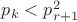 $p_k<p^2_{r+1}$