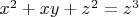 $x^2+xy+z^2=z^3$