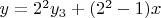 $y=2^2y_3+(2^2-1)x$