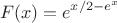$$F(x) = e^{x/2-e^{x}}$$
