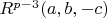 $R^{p-3}(a,b,-c)$