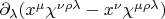 $\partial_\lambda(x^\mu\chi^{\nu\rho\lambda}-x^\nu\chi^{\mu\rho\lambda})$