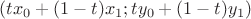 $(tx_0+(1-t)x_1;ty_0+(1-t)y_1)$