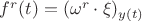 $f^r(t)=(\omega^r\cdot \xi)_{y(t)}$