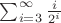 $\sum_{i=3}^{\infty} \frac{i}{2^i}$