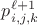 $p^{\ell+1}_{i,j,k}$
