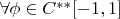 $\forall \phi \in C^{**}[-1,1]$