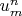 $u^{n}_{m}$