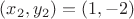 $(x_2, y_2)=(1, -2)$ $(x_2, y_2)=(1, -2)$