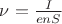 $\nu=\frac{I}{enS}$