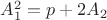 $A_1^2=p+2A_2$