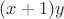 $(x+1)y$