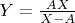 $Y=\frac{AX}{X-A}$