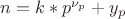 $n=k*p^{\nu_p}+y_p$